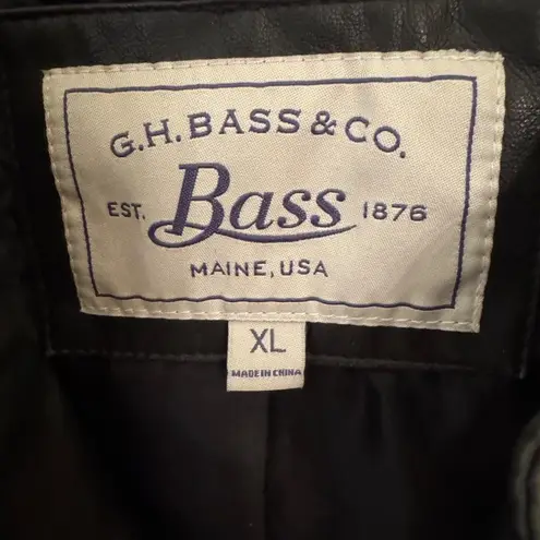 G.H. Bass &Co. G.H. Bass & Co. Black Faux Leather Jacket