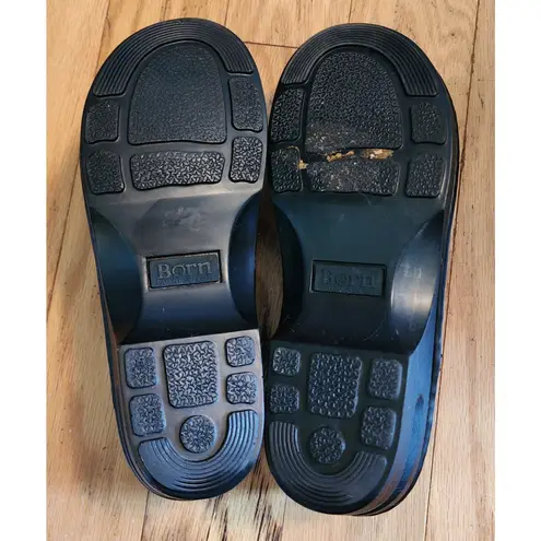 Baltic Born Born Leather Clogs Comfort Slip On Casual Shoes Black Size 6