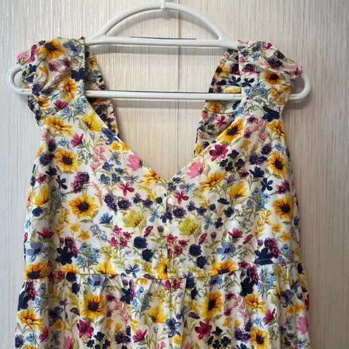 Old Navy  Floral Maxi Dress Sleeveless Tiered Summer Sundress Size L - Image 3