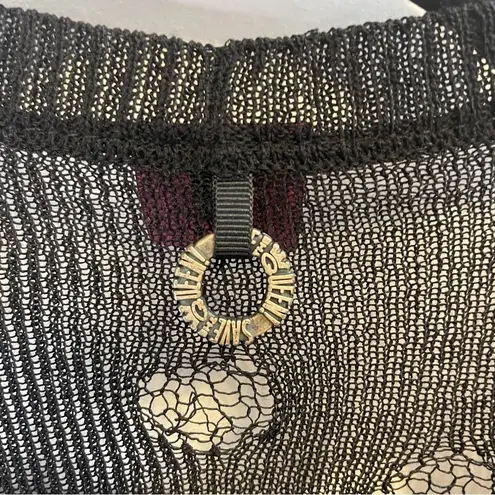 Save the Queen cardigan sheer sweater made in Italy Black Size M