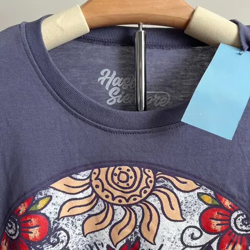 Woman's Purple Graphic Dia De Los Muertos Sugar Skull T