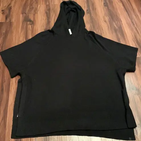 Lululemon  Athletica black hoodie short sleeve jacket oversized size small