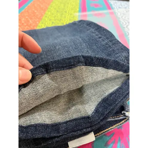 Mother Jeans Cha Cha Fray Girl Crush Crop Flare Raw Hem Designer Denim Sz 29 Blue