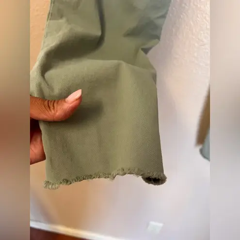 Frank & Eileen Wicklow Italian Chino Cotton Cropped Pants In Rosemary Size 4 Green