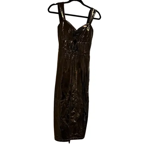 ASHLEY PARK x RTR L’Amour Vegan Leather Dress Size 8 MSRP $395 Black