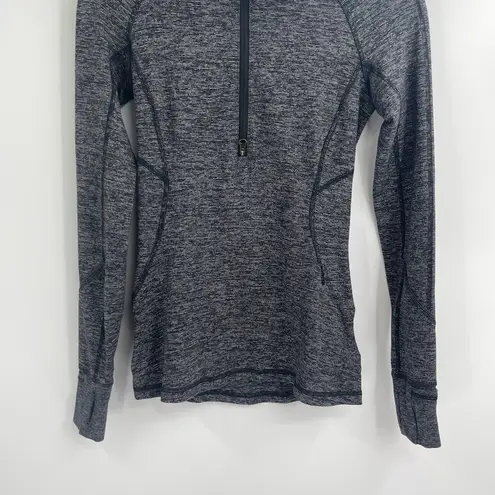 Lululemon  Runderful Zip grey activewear quarter zip long Sleeve Shirt size 2