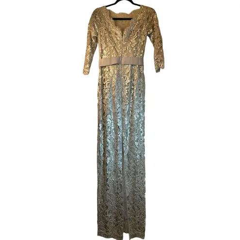 Tadashi Shoji Waverly Sequin Embroidered Gown - Size 2