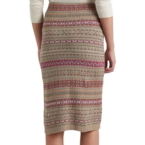 Ralph Lauren LAUREN  Fair Isle Linen Blend Pencil Skirt size XL Women Multi $185