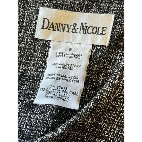 Danny & Nicole Gray Tweed Dress Women's Size 8 Career Professional Wedding