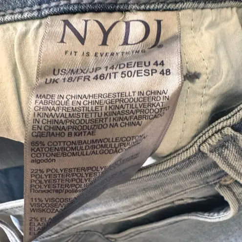 NYDJ - NWT Marilyn Split Cuff Straight Leg Jeans Big Skies Wash High Rise Sz 14