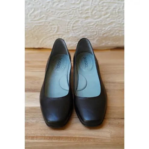 Skypro Office Work Cushioned Insole Low Block Heels Pumps Blue Size 5.5