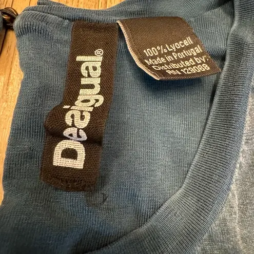 Desigual Blue Sleeveless Design Tank Top