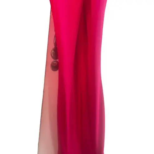 Abby Paris  Hot Pink Strapless Prom Dress