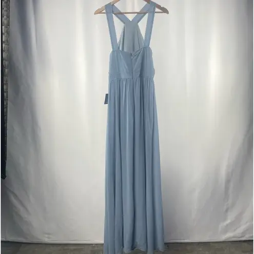 NWT Lulus Air of Romance Maxi Dress in Slate Blue Size Large