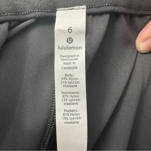 Lululemon  Keep Moving Pants Straight Leg Gray Athletic Athleisure Women's 6 x 27