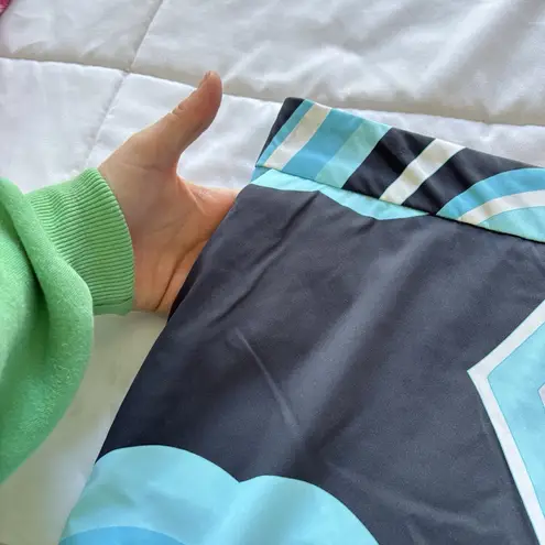 Bogner Tennis Golf Skort Skirt Blue Geometric Stretch Womens Size 12 Outdoor