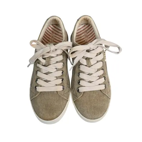 Taos Womens 6.5 Star Lace Up Canvas Sneakers Brown