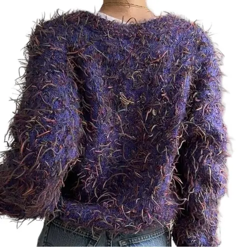 Pasta Vtg 90’s Purple Mohair Blend Confetti Sweater, Sz M Size M