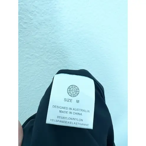 Misha Collection Ruched Back Midi Skirt Medium Slit Black Jersey Whimsigoth NWT