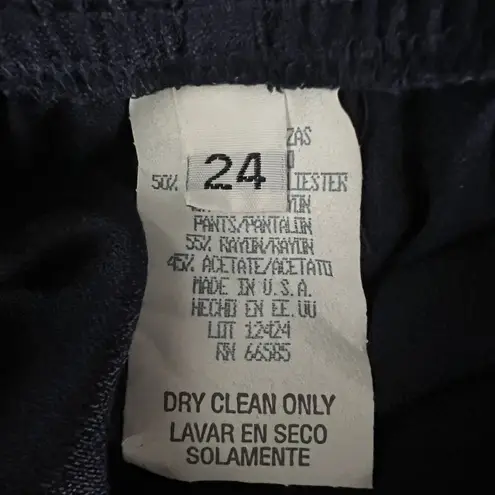 Vintage Petite Perceptions Womens Pull On Dress Pants 24 Career Party Formal Blue Size undefined