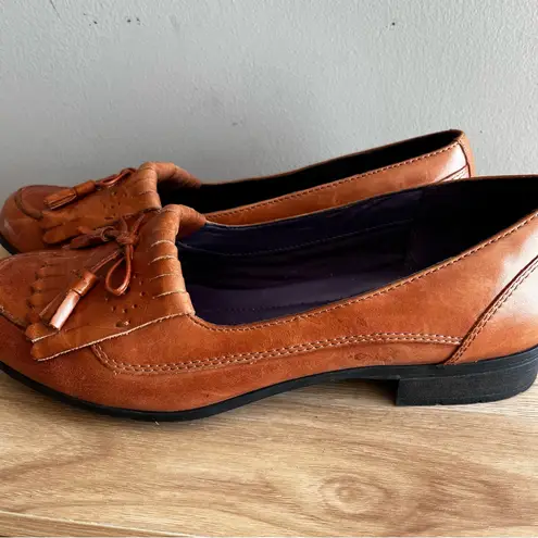 Women’s Hotter Leather Shoes Hamlet with Tassels Fringe size 9 Brown