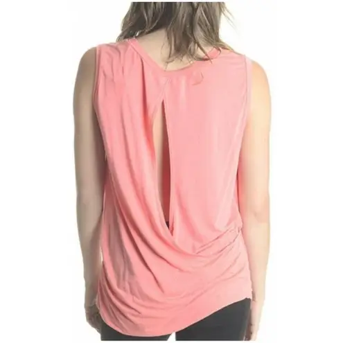 Michael Stars NWT Michael Starts Twist Back Shell Jersey Knit Tank Top Salmon Small