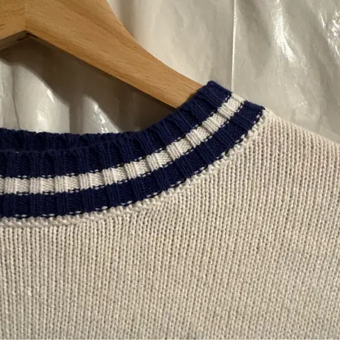 Sincerely Jules Pickleball Social Club Size XS Pullover Cropped Sweater Preppy White