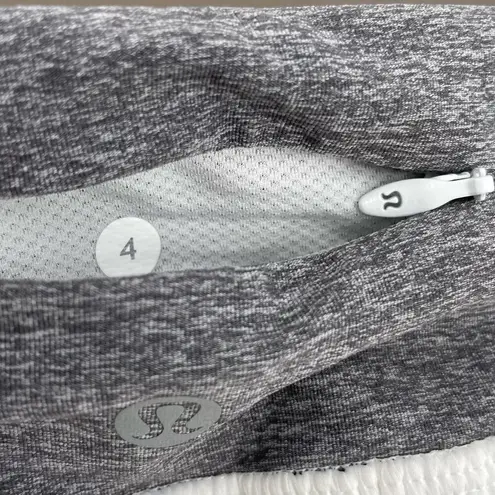 Lululemon Pleat to Street II White Gray Running Tennis Skirt Twirly Cute Size 4