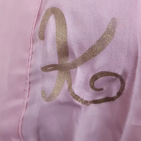 Elegant Pink Lace Trim Robe Size M/L By Event Blossom K INITIAL EUC!