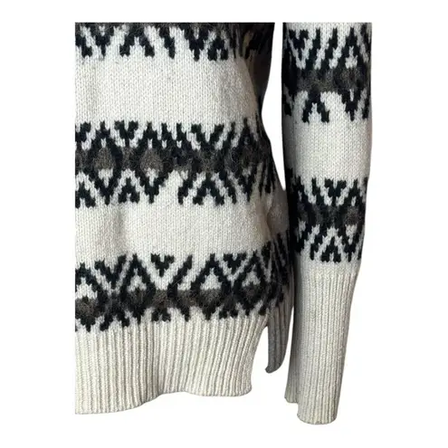 All Saints Sweater Women XS Ivory Gray Wool Alpaca Knit Nordic Catalina Jumper