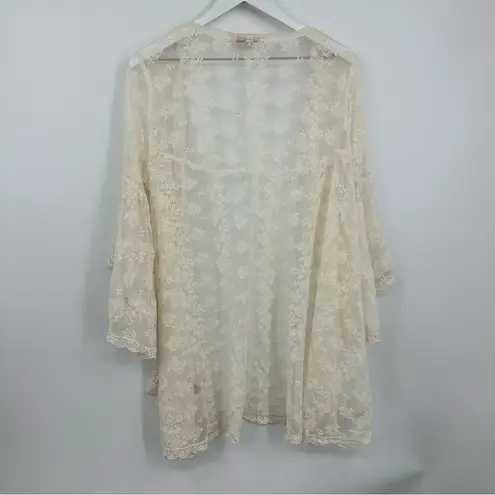 Magnolia Lane Boho Lace Cardigan Size Medium Fairycore Whimsical