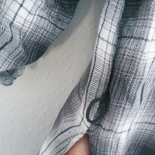 Mossimo M Light Flannel Boyfriend Mini Dress Black Size M