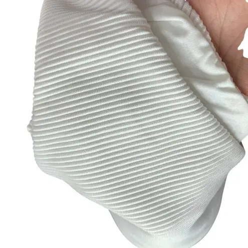 Seafolly Essentials Ribbed Bikini Bottoms Women’s Size 4 High Cut White Swim - Image 14