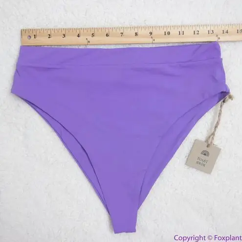 NEW Toast Swim Signature High Waist Bottom in Amethyst, XL Purple