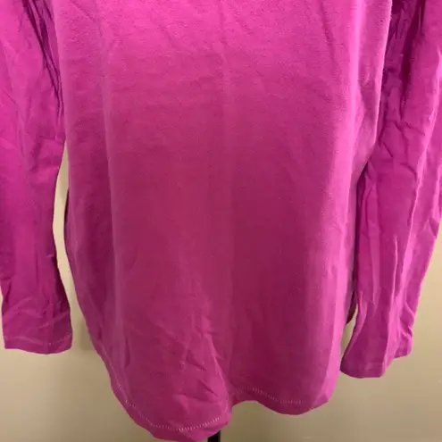Hue Pink Long Sleeve Large Sleepwear Pajama Top