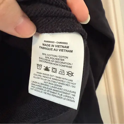 Nike Black Cropped Women’s Crewneck Embroidered Sweatshirt Size XL