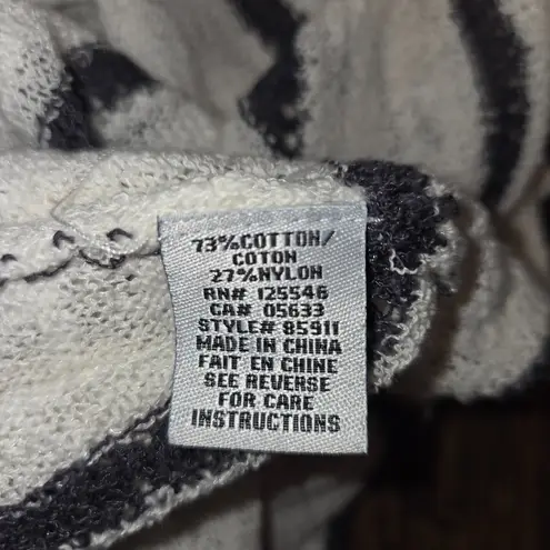 Habitat Lightweight Scoop Neck Striped Long Sleeve Button Detail Size Small