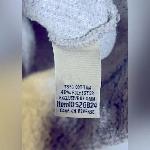 LL Bean Heritage Marled Fleece Shawl Collar Pullover Small Grey Cream Cozy EUC Gray