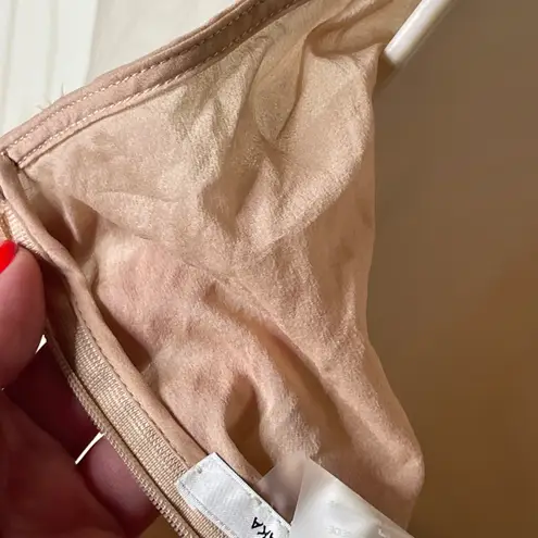 Nensi Dojaka Gathered Long Sleeve Bra Top In Sable Tan Sz XS