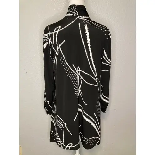 Clara Sun Woo Top Womens L Tunic Black Size L