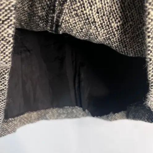 Isaac Mizrahi Black Tweed Wool Blend Lined Pencil Skirt Knee Length Size 8 MD