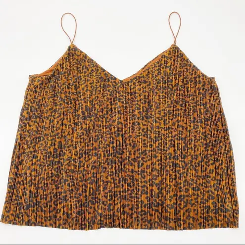 Indie Sleek Pleated Cami Tank Small Pleated Y2K Street Festival Grunge Mobwife Brown