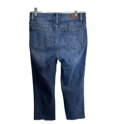 Judy Blue Skinny Fir Capri Denim Jeans Blue Size 7/28 Stretch Distressed Comfy