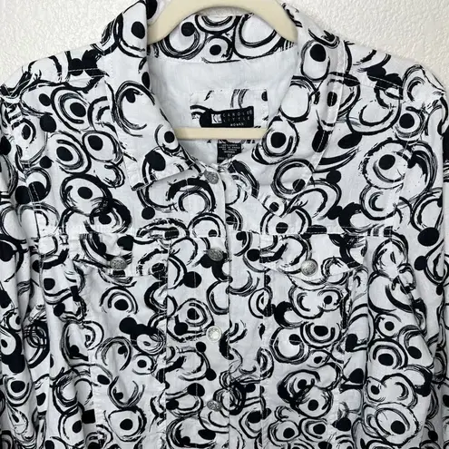 carole little 100% Linen Polka Dots Button Down Jacket