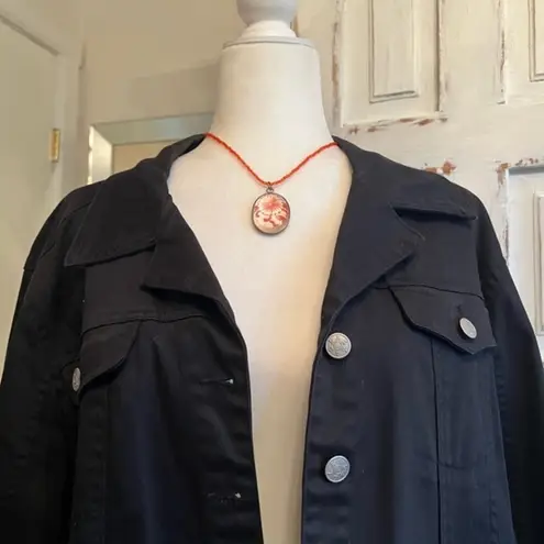 Live a Little Live a little vintage black button up Jacket Womens sz 3X