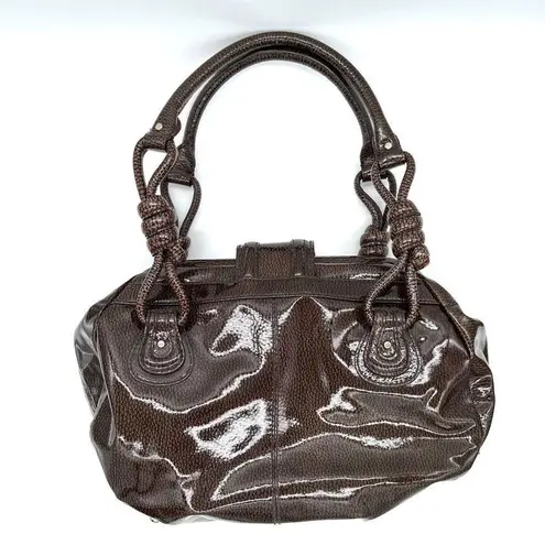 Loeffler Randall Pebbled Patent Doctor Satchel Bag