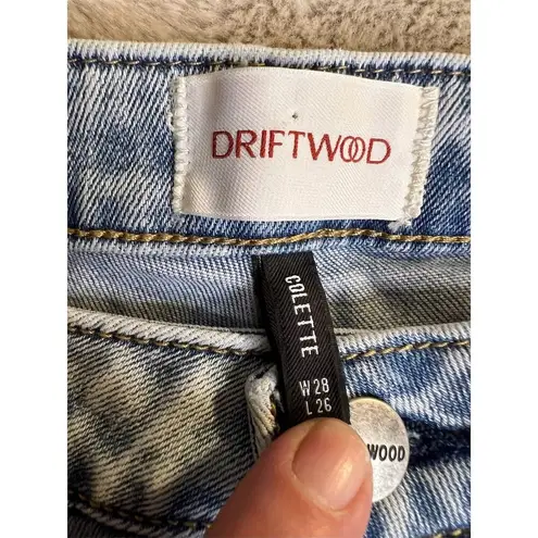 Driftwood Women's High-Waisted Floral Embroidered Jeans Size 28