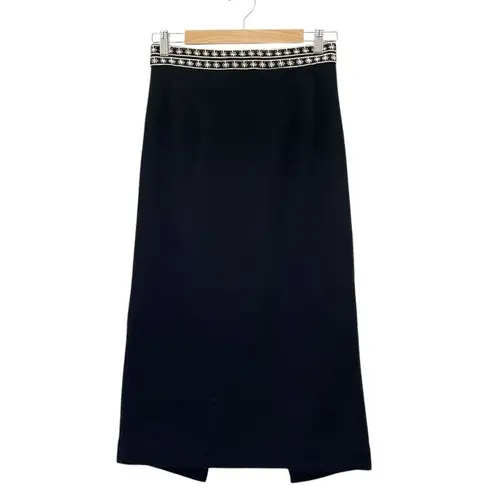 Vintage Dorothy Schoelen Black Ribbed Knit Sweater Skirt & Jacket Set Size 10