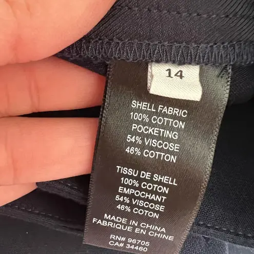 Rebecca Taylor NWT High Waist Cotton Tailored Navy Shorts Sz 14