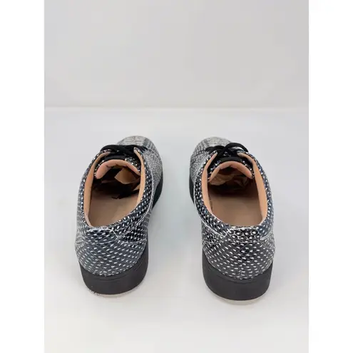 FitFlop  Rally Womens Shoes Gray Leather Dotted Snakeskin Low Top Sneakers US 8